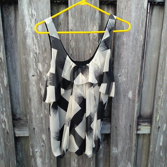 DIANE VON FURSTENBERG ANANAS  Abstract Silk Blouse 8 - Picture 1 of 5